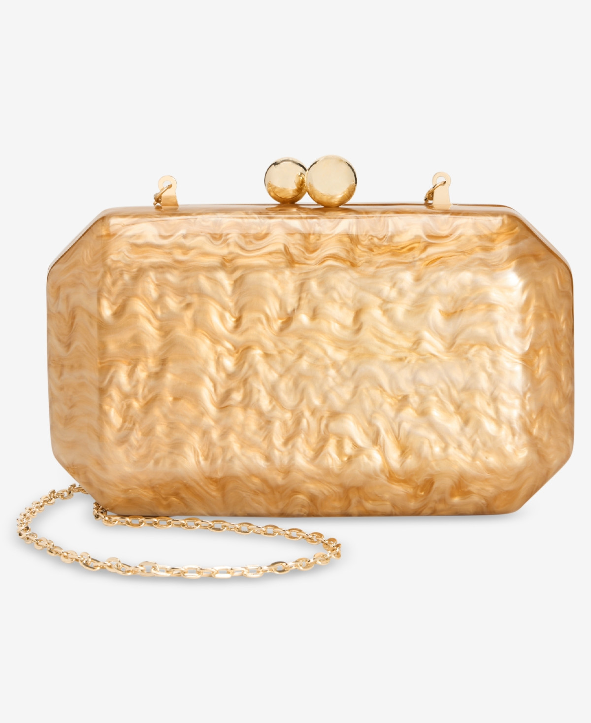 I.n.c. International Concepts Mini Acrylic Minaudiere Clutch, Macy's Exclusive - Light Gold | Macy's