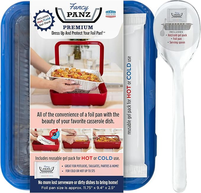 Fancy Panz Premium, Serving Tray for Food, Made in the USA Foil Pan Carrier, Stackable Aluminum P... | Amazon (US)