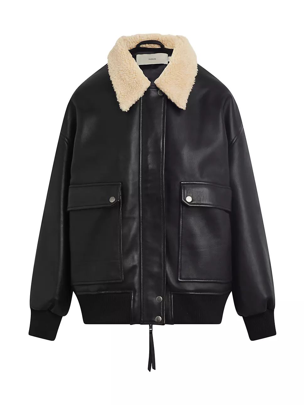 Oversized Leather Bomber Jacket | Saks Fifth Avenue