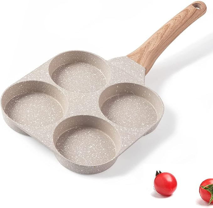 Four-Cup Fried Egg Pan, Medical Stone Non-Stick Frying Pan for Breakfast,Divided Egg Omelet Pans ... | Amazon (US)