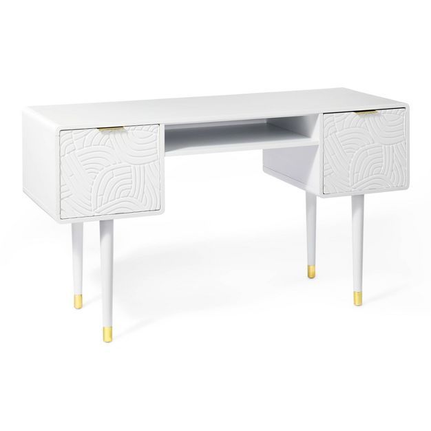 Wooden Desk with Carved Pattern - Tabitha Brown for Target | Target