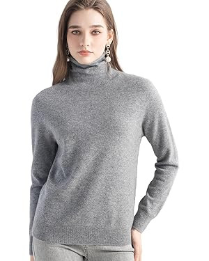 Chanyarn 100% Pure Cashmere Women's Sweater Turtleneck Long Sleeve Warm Soft 2025 Fall Winter Kni... | Amazon (US)