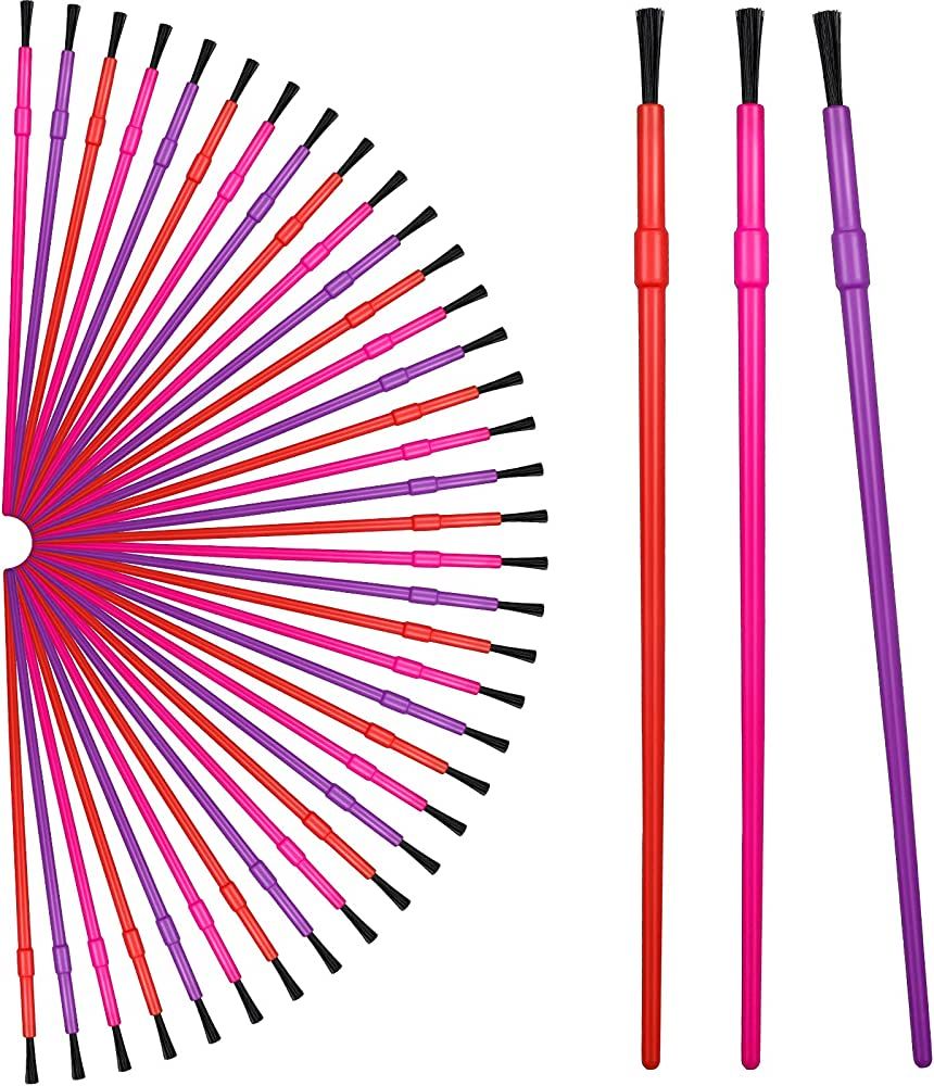 Dianelhall Plastic Paint Brushes Set Acrylic Paint Brushes Watercolor Brushes Colorful Detail Pai... | Amazon (US)