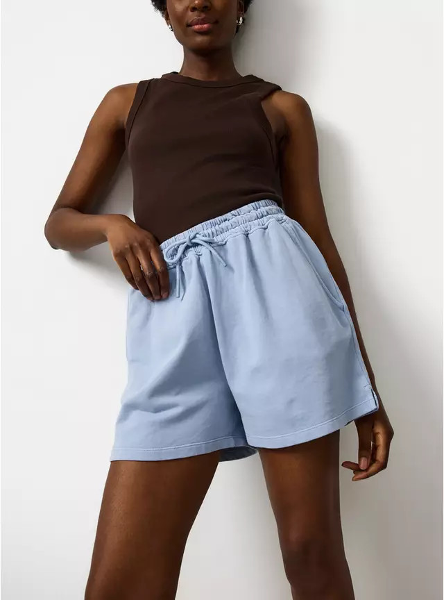 Buy Blue Washed Sweat Co-ord Shorts M | Co-ords | Tu | Tu Clothing