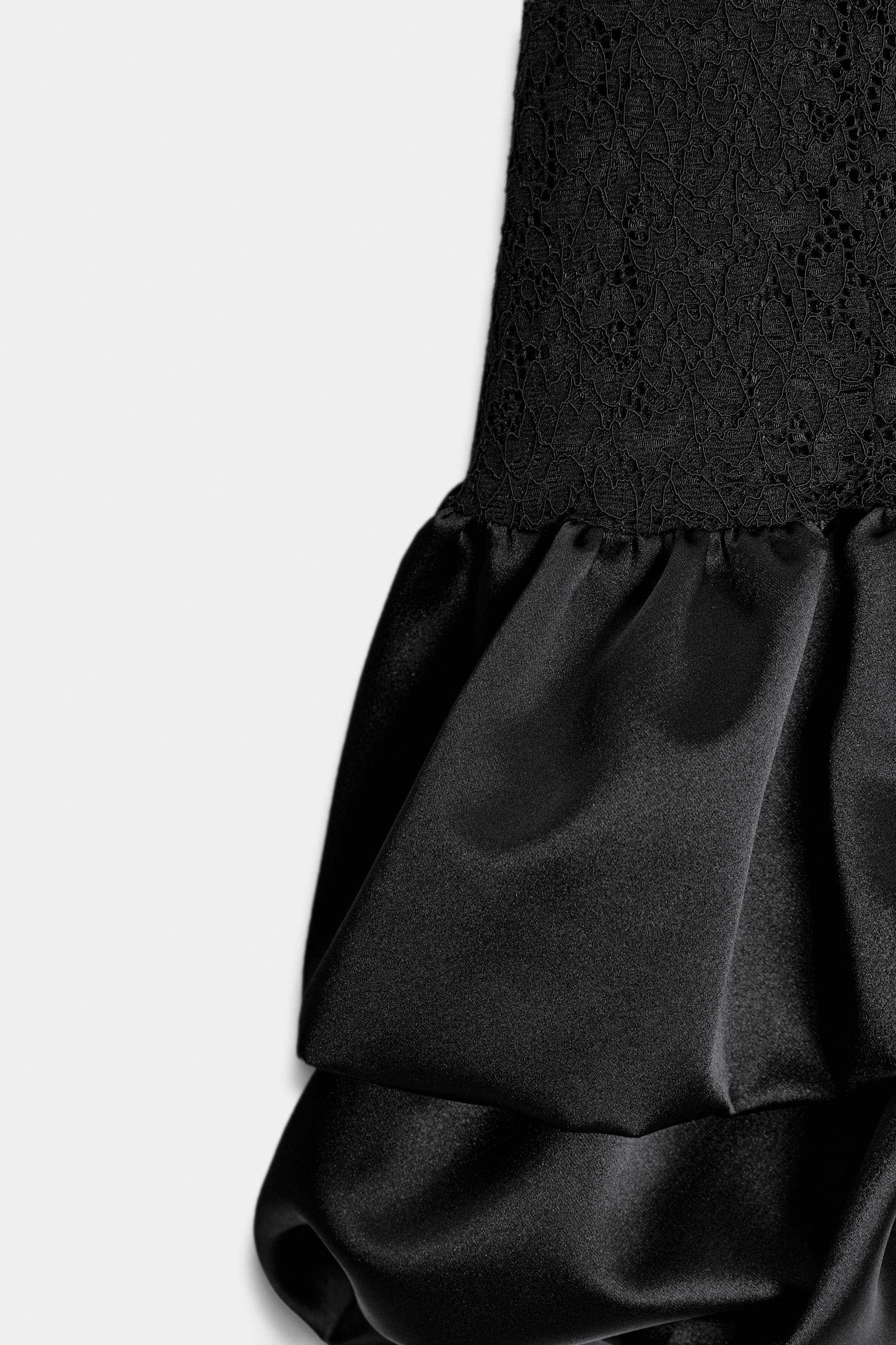 SHORT DRESS WITH LACE DETAIL | Zara UK