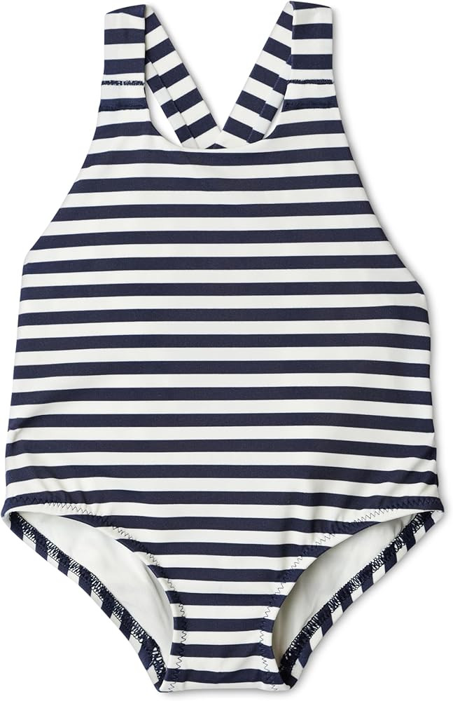 Amazon Essentials x Sofia Grainge Toddlers and Baby Girls' One-Piece Swimsuit with Crisscross Straps, Ruffle Detail | Amazon (US)