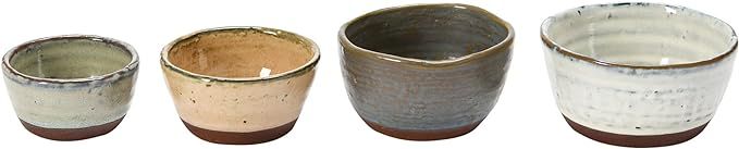 Creative Co-Op Stoneware Reactive Glaze Finish, Set of 4 Bowl, Multicolored, 4 | Amazon (US)