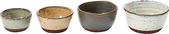 Creative Co-Op Stoneware Reactive Glaze Finish, Set of 4 Bowl, Multicolored, 4 | Amazon (US)