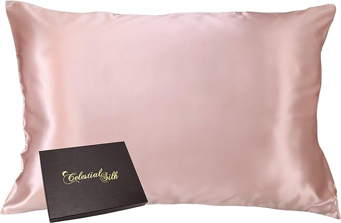 Celestial Silk 100% Pure Mulberry Silk Pillowcase Premium 25 Momme for Hair and Skin, Hypoallerge... | Amazon (US)