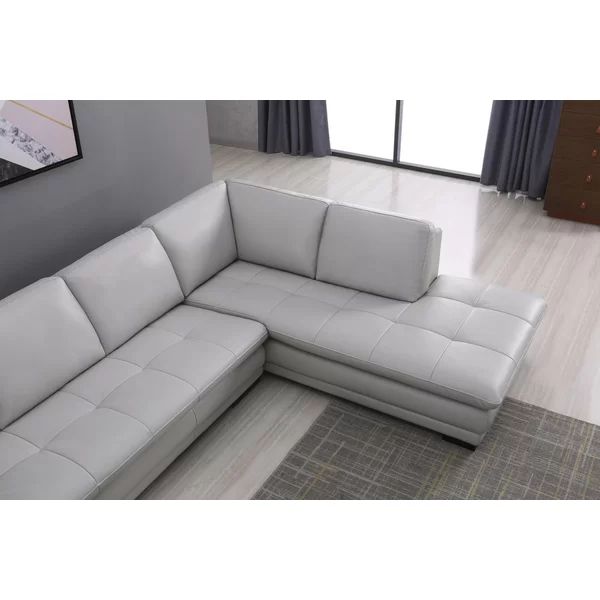 124" Wide Leather Match Sofa & Chaise | Wayfair North America