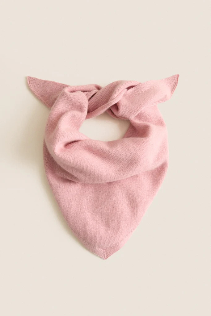 Powder Pink Cashmere Triangle Scarf | Tuckernuck (US)