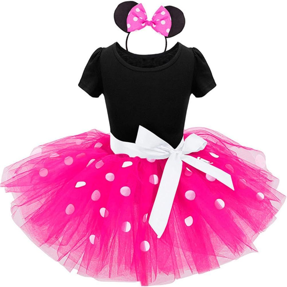 Nileafes Girls Princess Mini Mouse Costume Toddler Birthday Party Fancy Dress Up | Amazon (US)