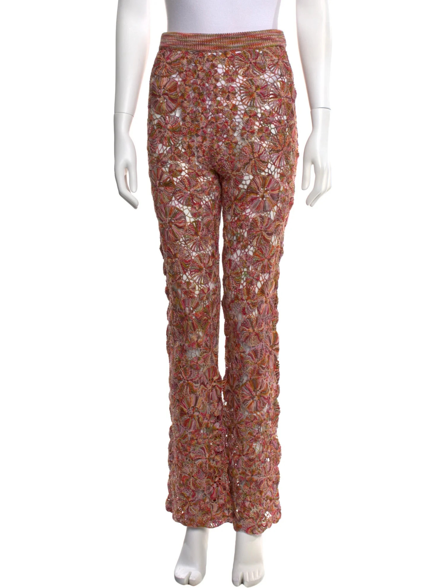 The Elder Statesman Printed Wide Leg Pants w/ Tags - 13" Rise, Pink Pants, Clothing - WTESM42524 ... | The RealReal