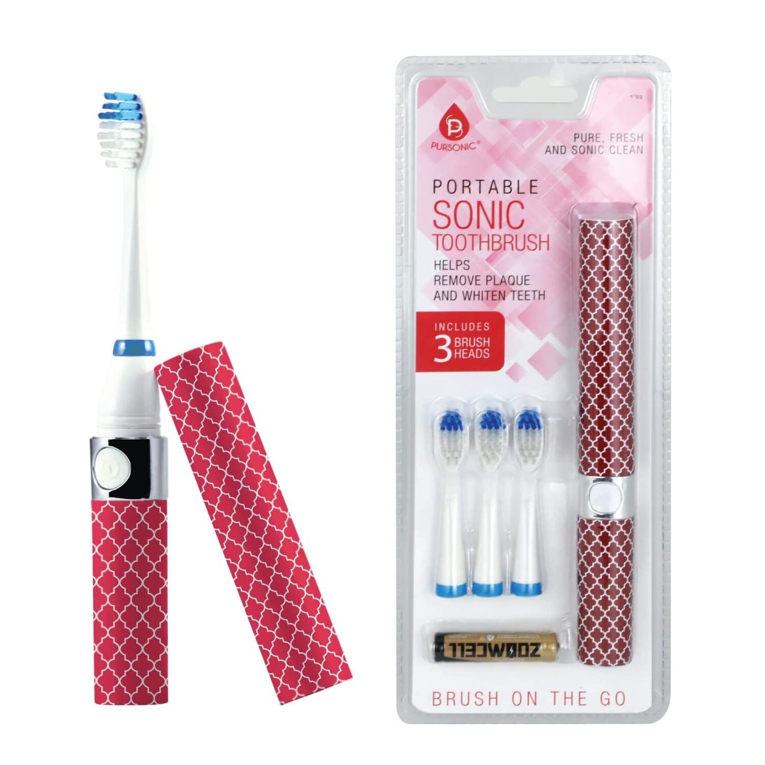 Pursonic Portable Electric Toothbrush one_size in Pink | S53PL | Lowe's