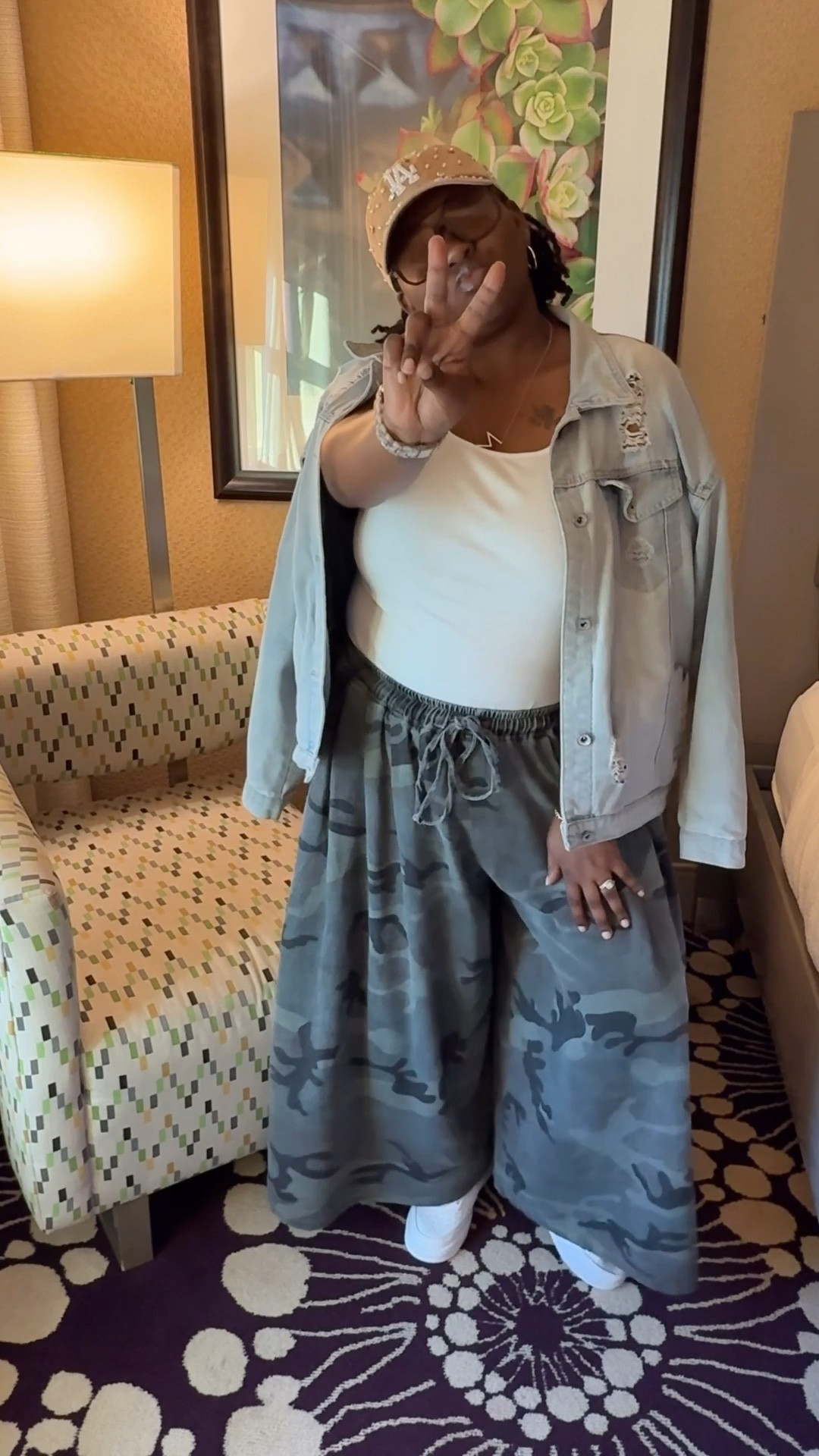 Cute street wear outfit perfect for an outside concert, running errands or even traveling!
Shirt size: XLarge
Pants size: M (they do run big)
Jean jacket size: XLarge (it’s an oversized jacket)
Show size: 7 in youth 

#LTKPetite #LTKTravel #LTKStyleTip