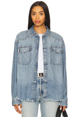 Charlotte Oversized Denim Shirt | Revolve Clothing (Global)