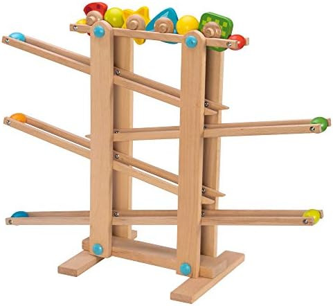 Amazon.com: Fat Brain Toys FBT Wooden Marble Run - Roll 'n Go Wooden Marble Run Early Learning To... | Amazon (US)