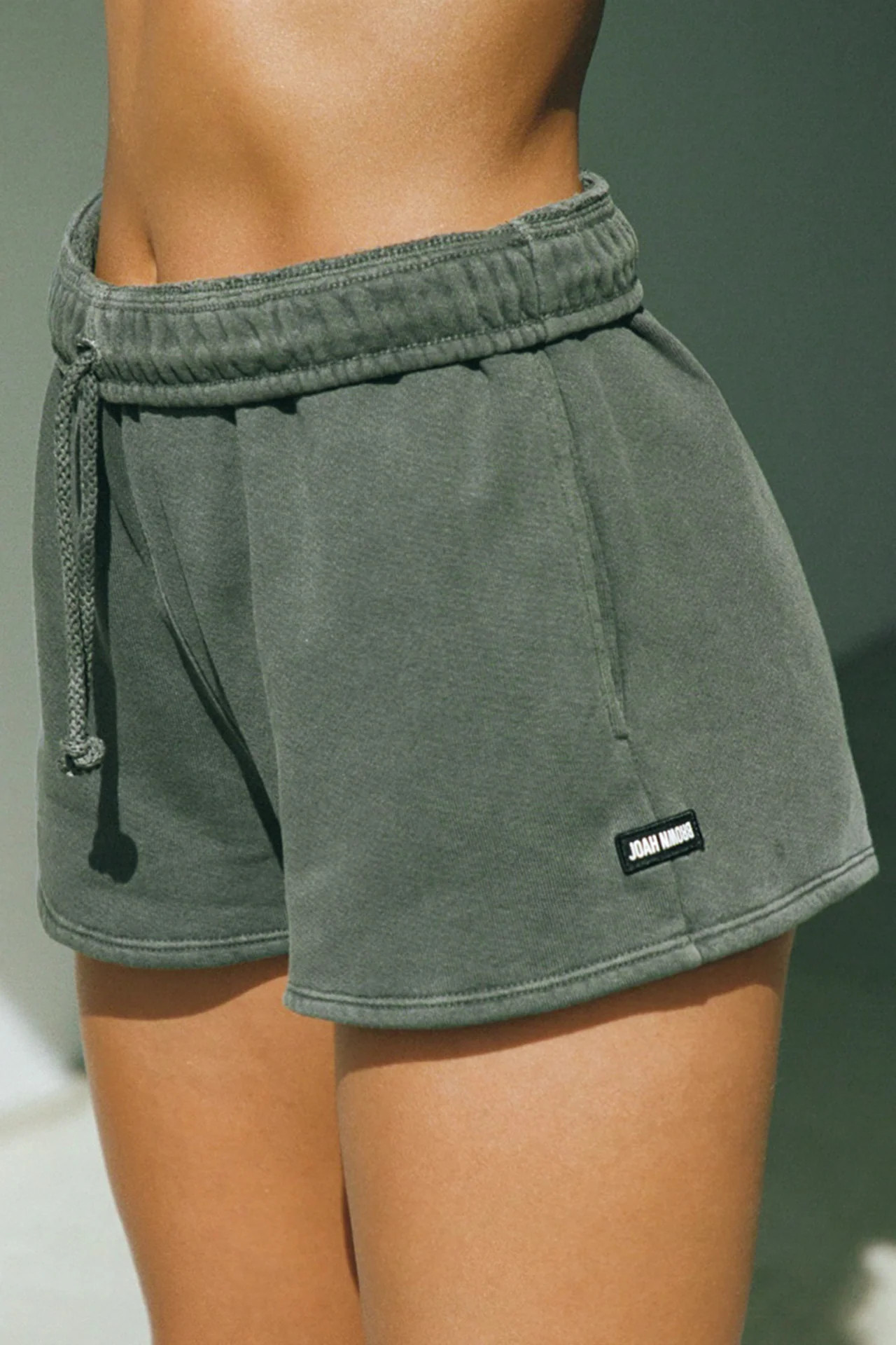 The Sweat Short - Washed Sage French Terry w/ Logo | Joah Brown
