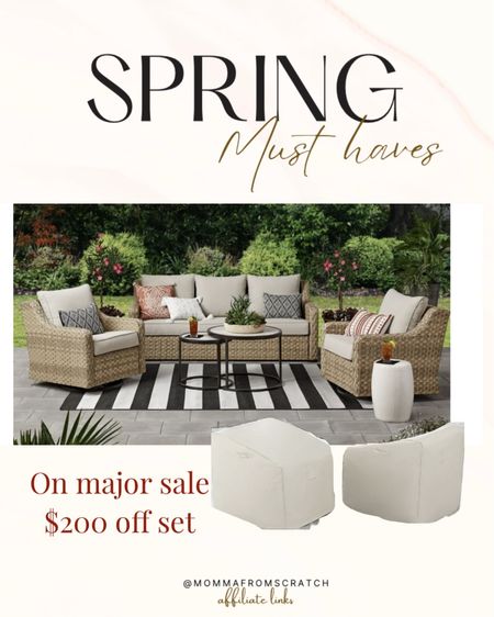My favorite patio furniture is on huge sale! I’ve had mine 3 yrs and it’s still brand new and comfortable! Comes with outdoor covers too! Swivel chairs, patio chairs, outdoor furniture sale

#LTKSpringSale #LTKsalealert #LTKhome