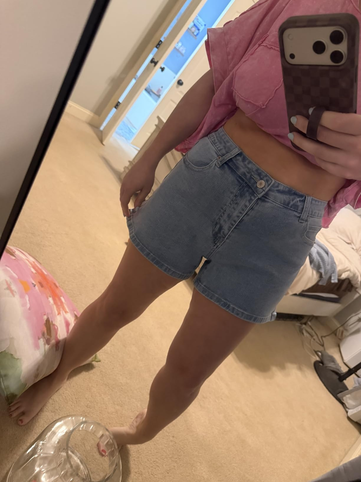 SANMM Stretchy Denim Shorts Women Casual Plus Size Boyfriend Dress Jean Shorts High Waisted Short... | Amazon (US)