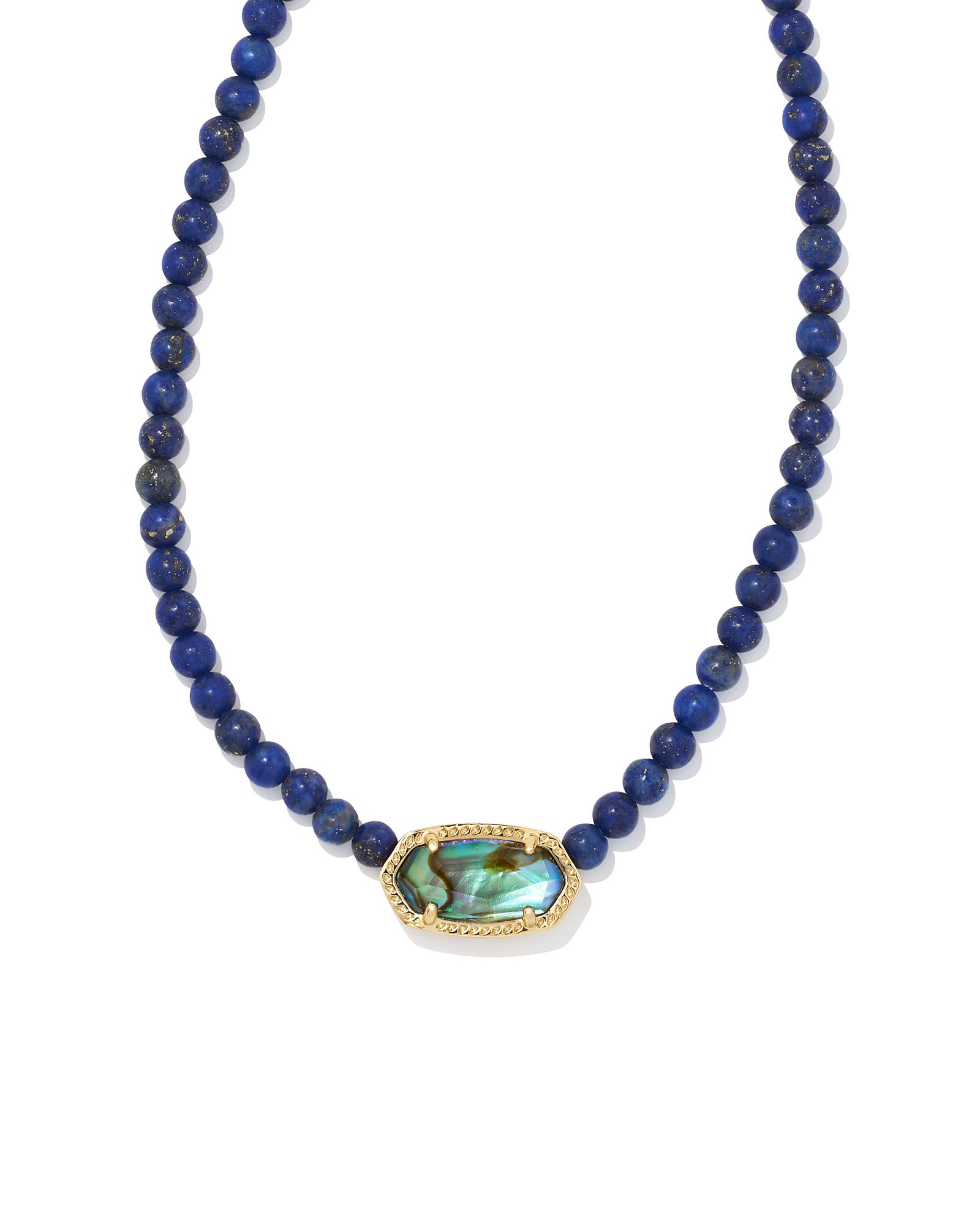 Beaded Elisa Gold Necklace in Blue Mix | Kendra Scott