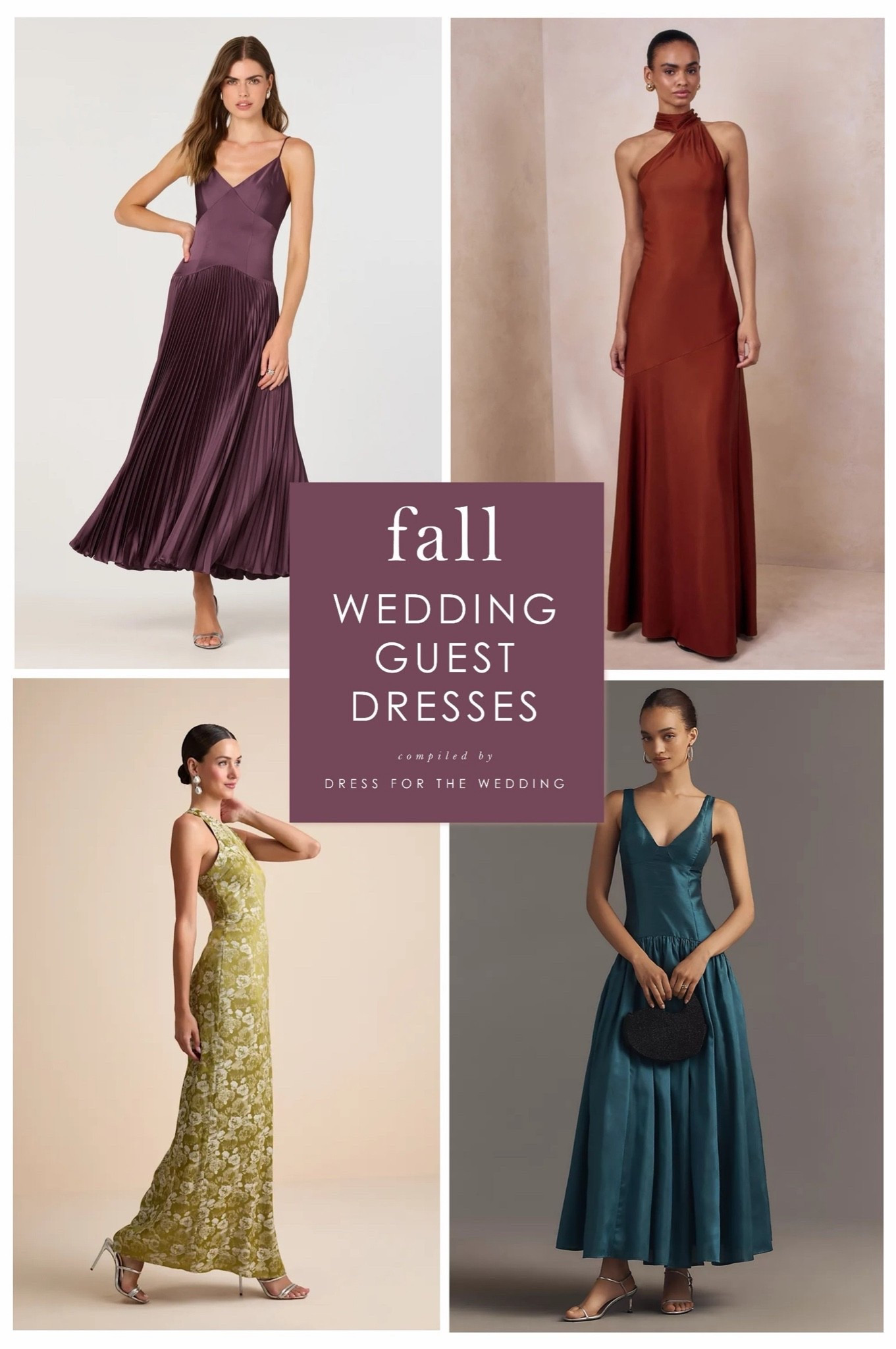 New ideas for fall wedding guest dresses for 2026 fall weddings 🍁 Purple, gold, rust, orange and other fall colors in our latest edit of 30 new wedding guest dresses. Semi formal, formal, and casual dresses in midi, maxi and gown styles. 💍Engaged, planning a wedding or attending several weddings? Dress for the Wedding is a curated wedding shopping site. Follow us on the LIKEtoKNOW.it shopping app to get the product details for this look plus sale alerts on wedding attire, cute dresses under $100, ideas for wedding guest outfits, plus wedding decor and gift ideas! Dresses from @Lulus @astrthelabel  @Anthropologie @Club L London  and more!

#LTKSeasonal #LTKWedding #LTKMidsize