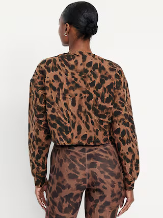 Dynamic Fleece Oversized Crop Sweatshirt | Old Navy (US)