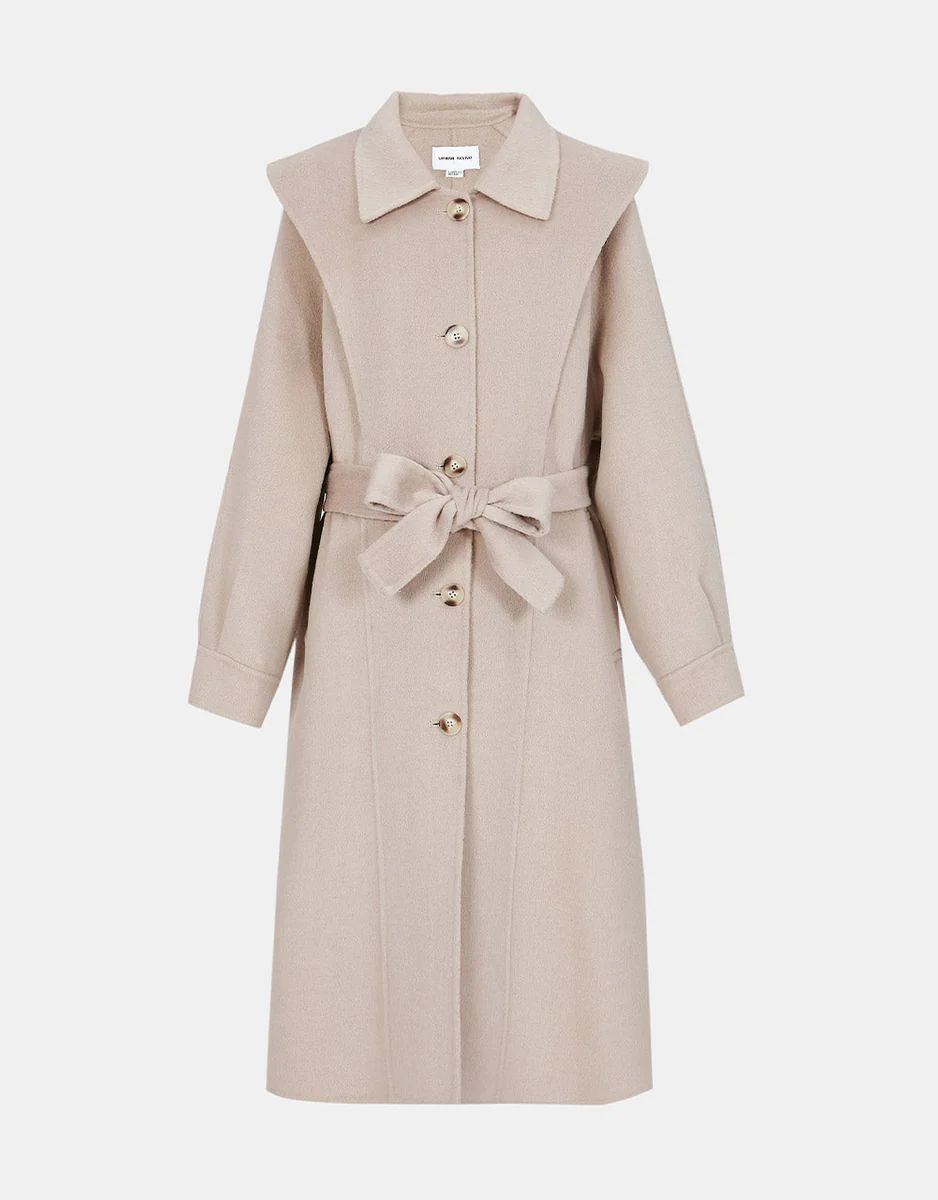 Belted Button Up Overcoat | Urban Revivo