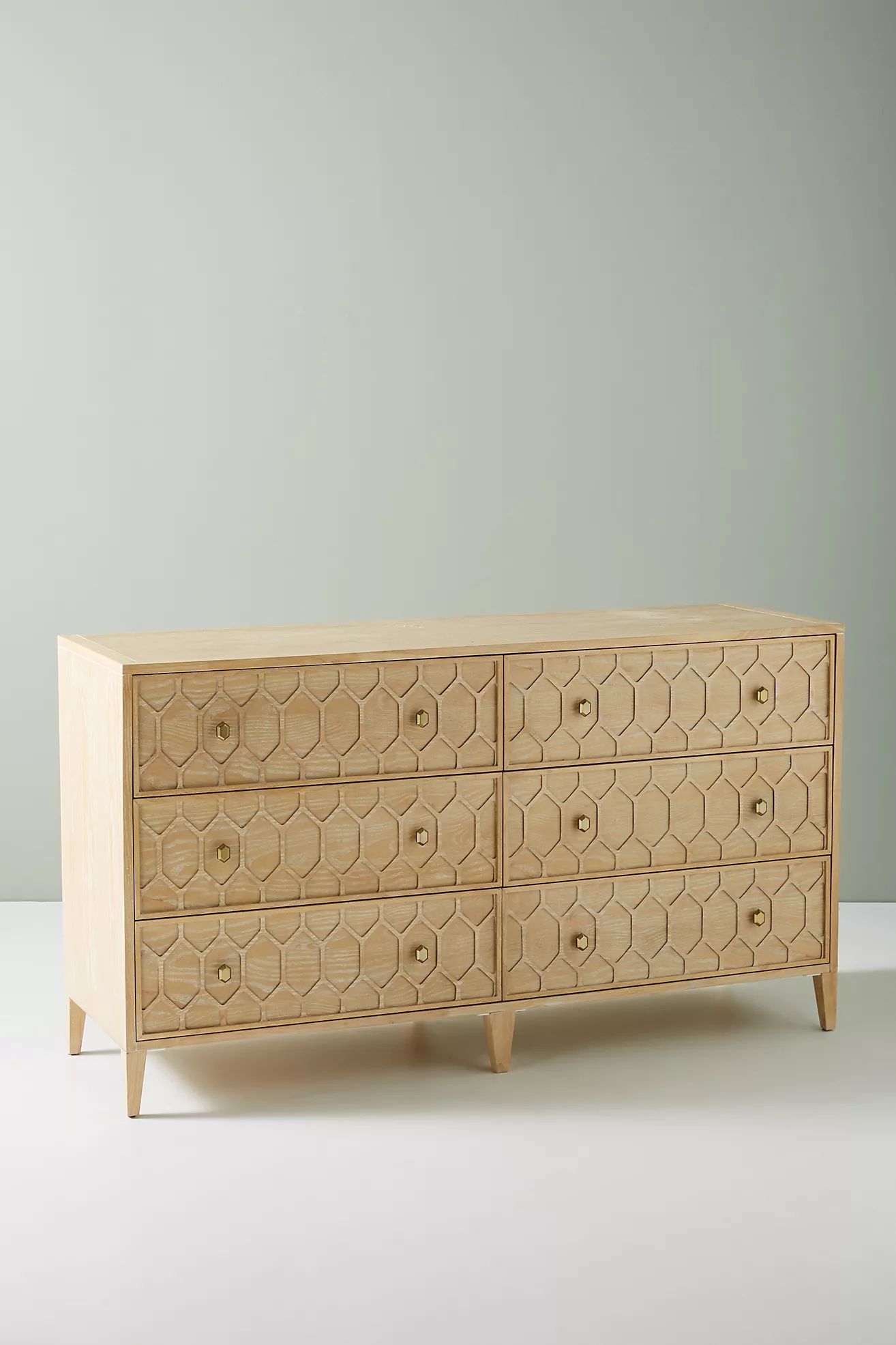 Textured Trellis Six-Drawer Dresser | Anthropologie (US)