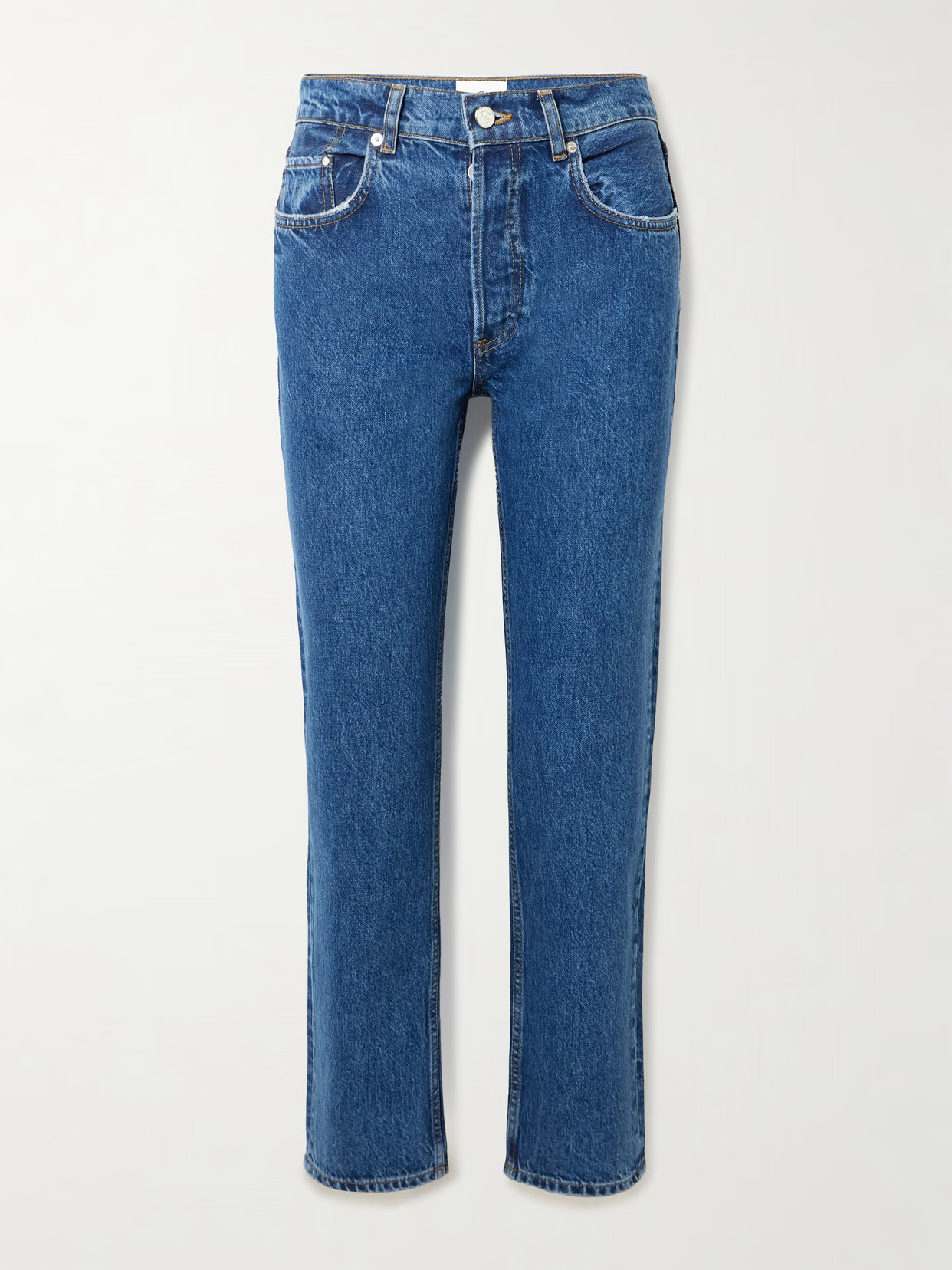Anine Bing - Kate High-rise Slim-leg Jeans - Blue - 24 | NET-A-PORTER APAC
