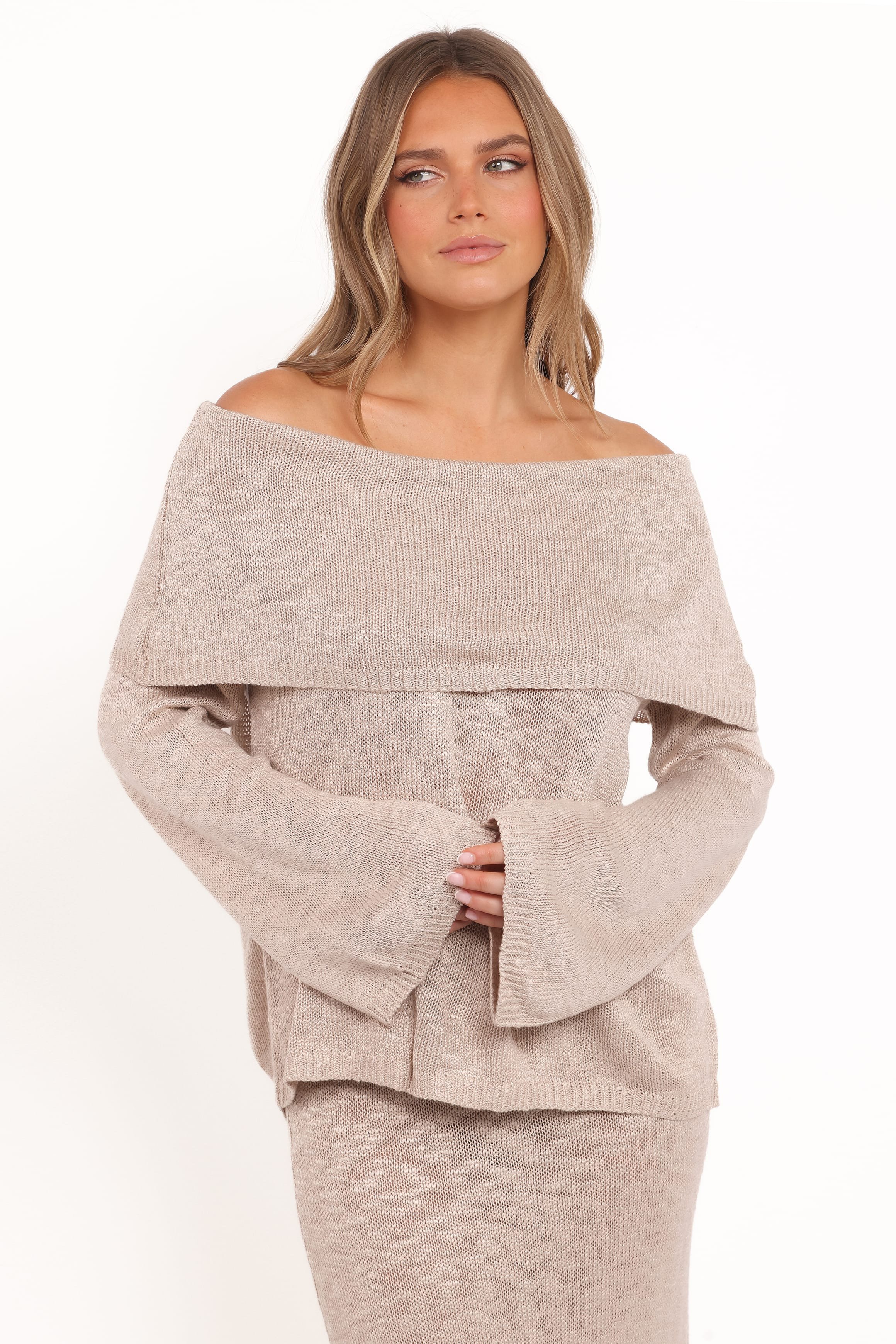 Indya Off Shoulder Top - Oatmeal | Petal & Pup (US)