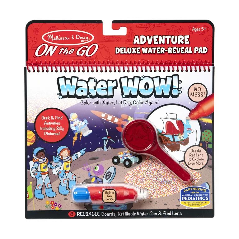 Melissa & Doug On the Go Water Wow! Reusable Water-Reveal Deluxe Activity Pad – Adventure | Walmart (US)