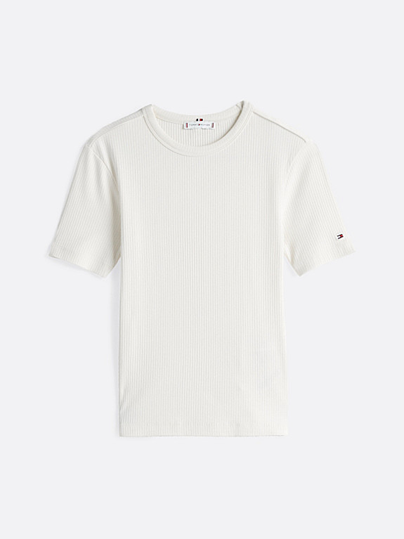 Geripptes Slim Fit T-Shirt | Tommy Hilfiger (DE)