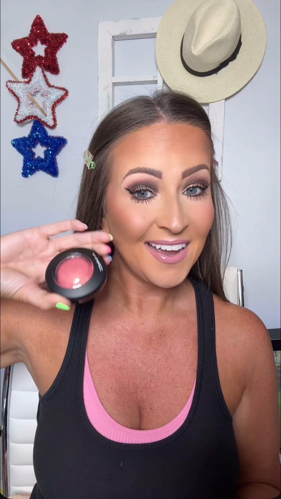 Gorgeous coral pink blush with gold shimmer that gives a beautiful highlight effect. Shade: Petal Power. I have it layered over the liquid blush linked below in shade Pinky Promise.

Summer makeup, powder blush 

#LTKSeasonal #LTKBeauty #LTKSummerEdit