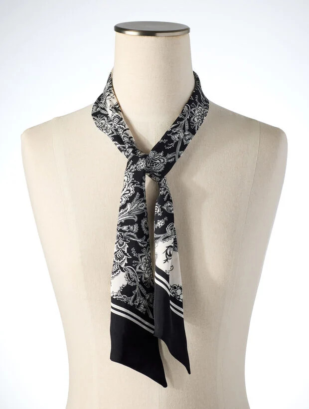 Exquisite Paisley Skinny Scarf | Talbots