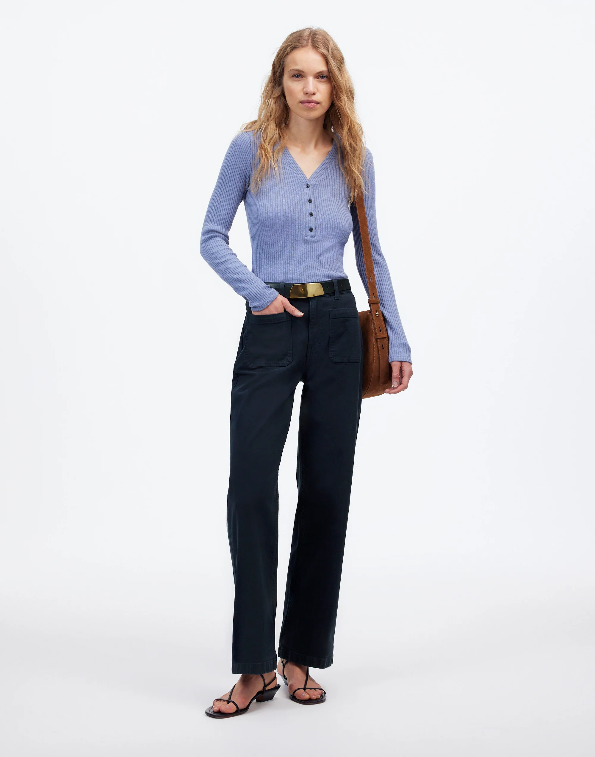 The Emmett Wide-Leg Pant: Patch Pocket Edition | Madewell
