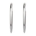Time and Tru Women's Silver Tone Post Metal Hoop Earring | Walmart (US)