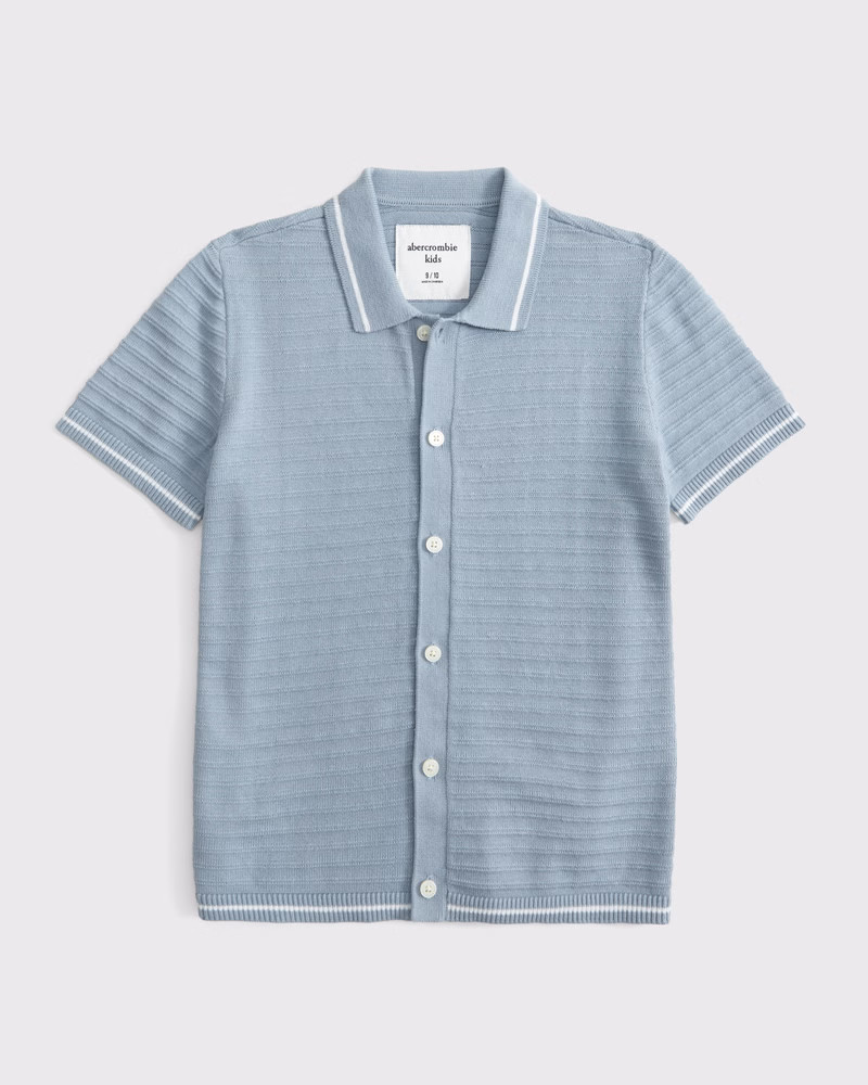 button-through sweater polo | Abercrombie & Fitch (US)