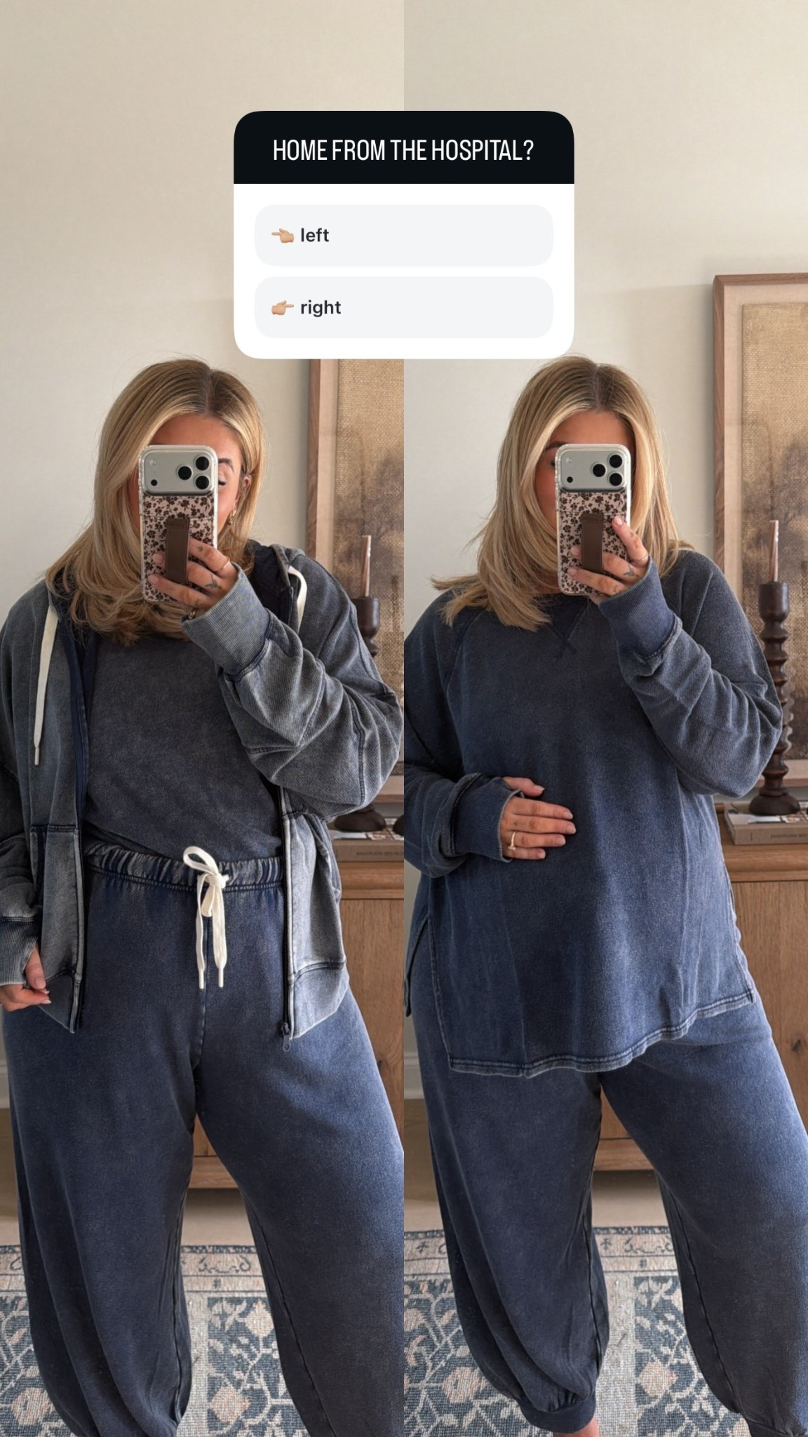 Comfy set💙 wearing a large in everything 

#LTKMidsize #LTKSaleAlert