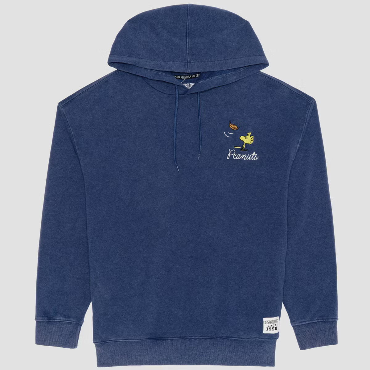 Adult Peanuts Fleece Graphic Hooded Sweatshirt - Navy Blue | Target