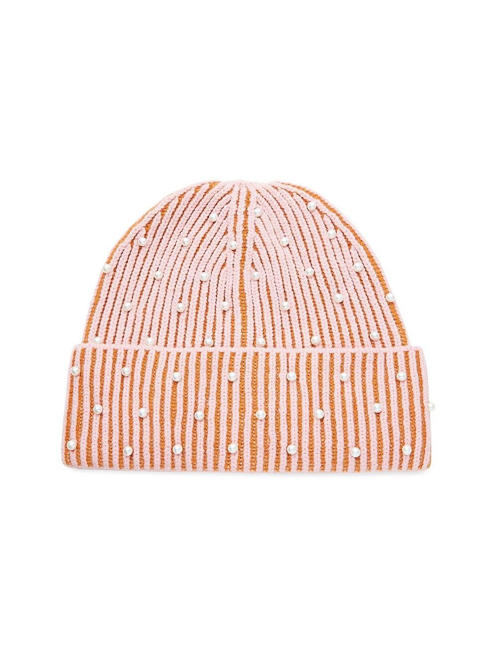 Embellished Stripe Ribbed Beanie | Saks Fifth Avenue