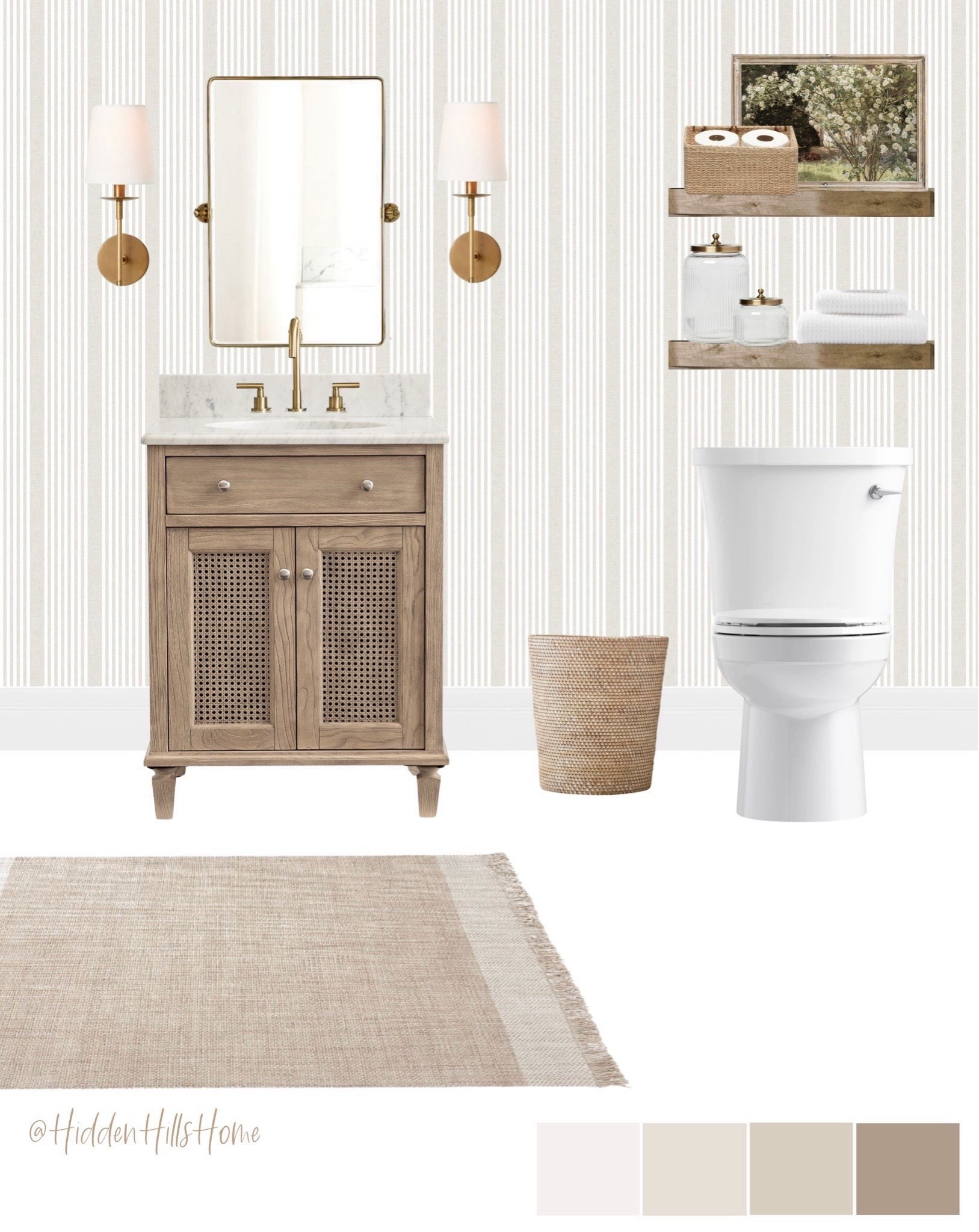 Bathroom decor, bathroom mood board, bathroom wallpaper, bathroom vanity, bathroom decor ideas #bathroom

#LTKSaleAlert #LTKHome