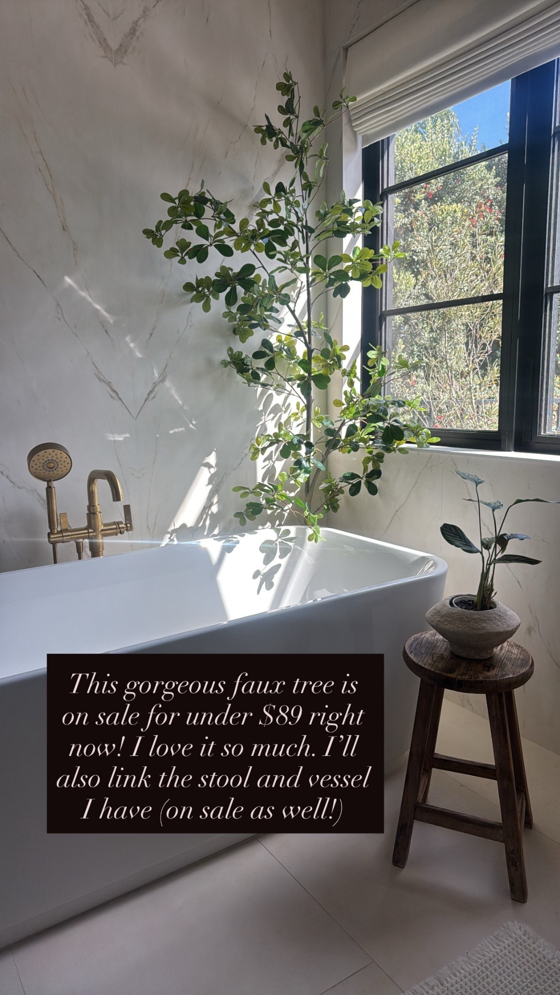 If you’re looking for a gorgeous faux tree for your home. This one is under $90 and just stunning! I’ll also link my stool and little vessel. And will link a bunch of other items I have in my home from Wayfair. ￼

#LTKHome
