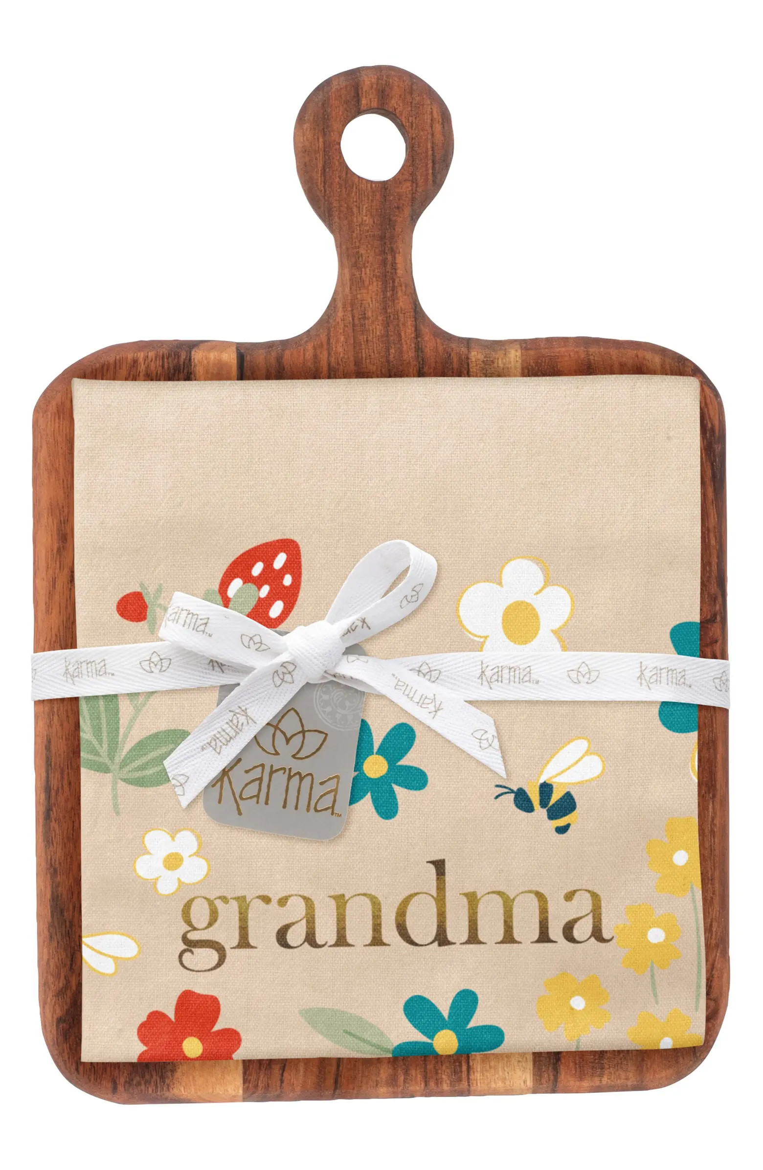 KARMA GIFTS Grandma Tea Towel & Cutting Board Gift Set | Nordstromrack | Nordstrom Rack