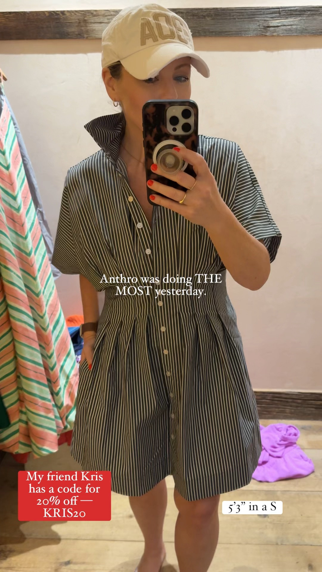 Obsessed with this collared shirt dress. I ordered it in 2 colors but it also comes in a long and eyelet version! KRIS20 Gets you 20% off. Probably my favorite thing I’ve ever bought at anthro. 5’3” in a small.

#LTKOver40 #LTKMothersDay #LTKSaleAlert