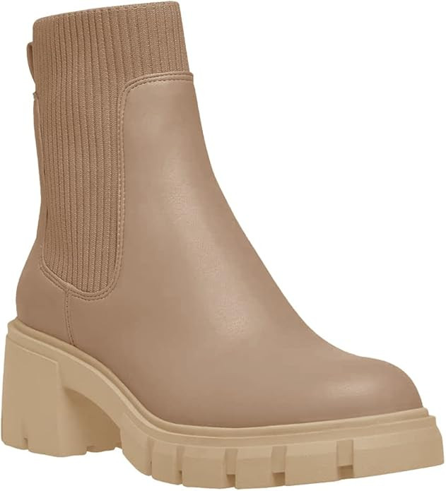 Womens Lug Sole Platform Ankle Boots Elastic Chunky Block Heel Non-Slip Combat Comfortable Chelse... | Amazon (US)