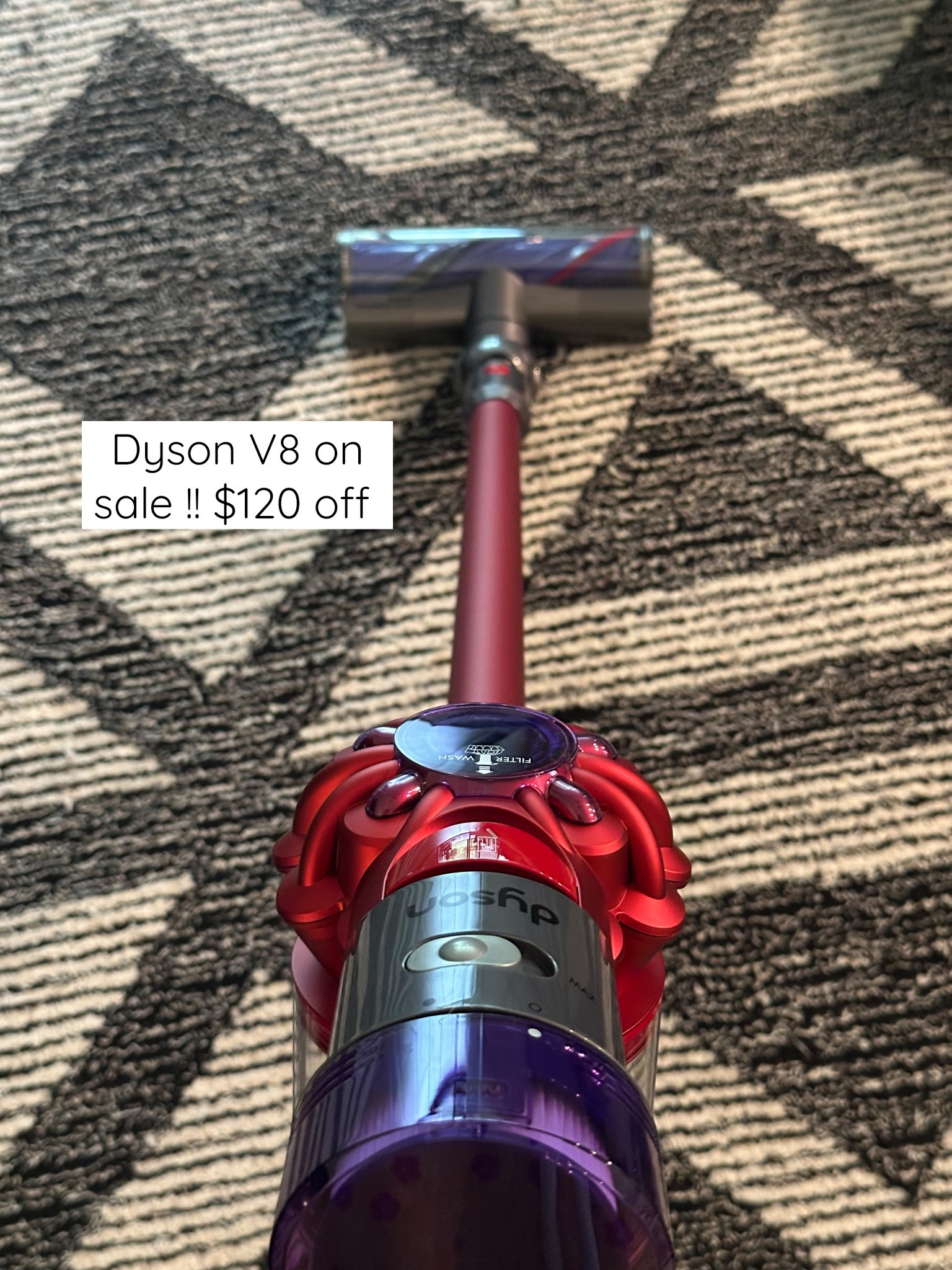 Just saw my Dyson v8 cordless vacuum is on sale!! $120 off right now 😊 

I’m so happy we ended up buying this one! No heavy lifting, no cords.. easy to lift onto furniture for dust and let dander - 10/10 guys !! 

#v8 #dyson #vacuum #christinegerace

#LTKSaleAlert #LTKHome #LTKFamily