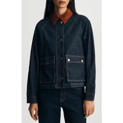 Mavi Jeans Alix Boxy Denim Chore Jacket in Rinse Classic Blue at Nordstrom, Size X-Large | Nordstrom