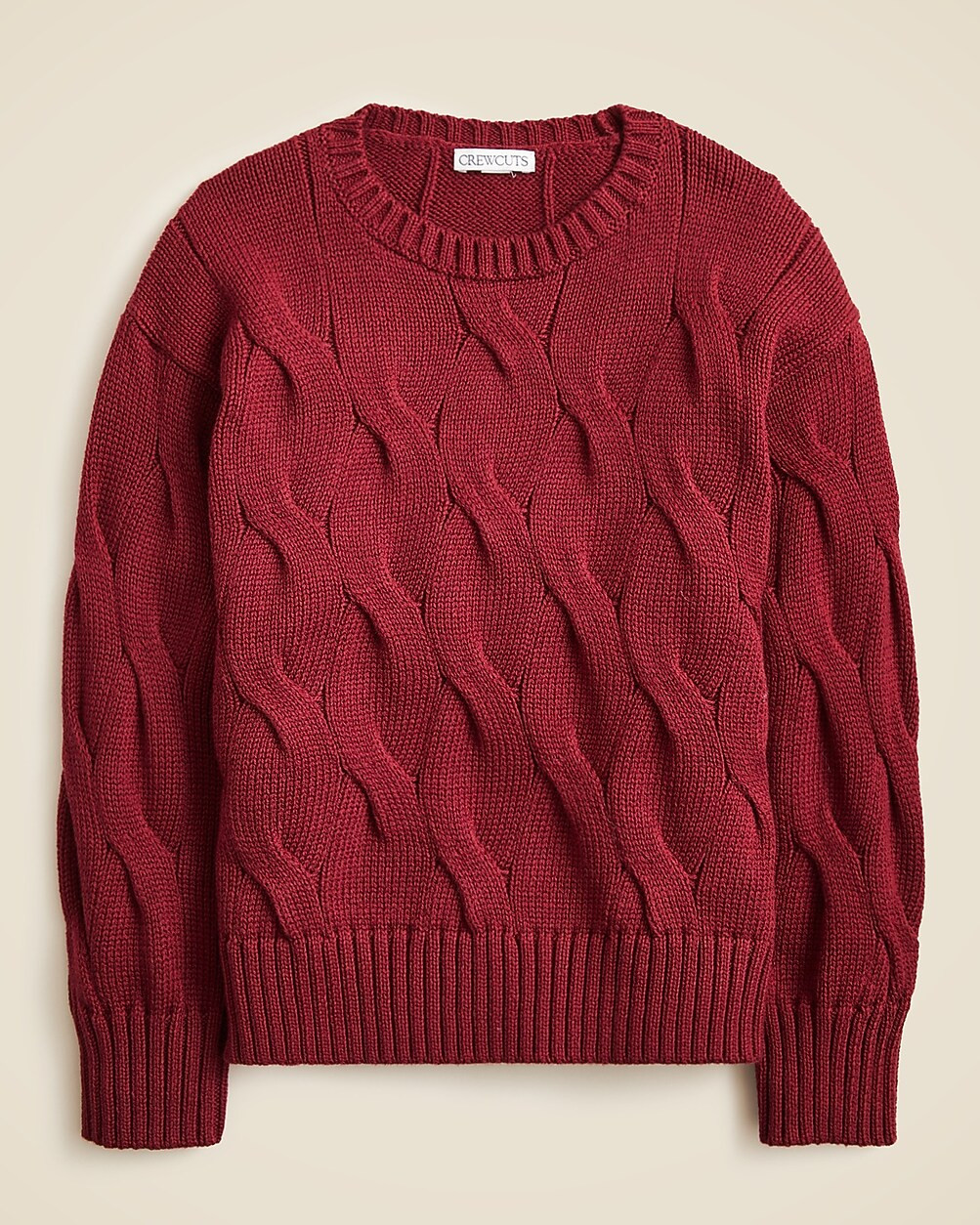 Kids' cable-knit crewneck sweater in cotton | J. Crew US