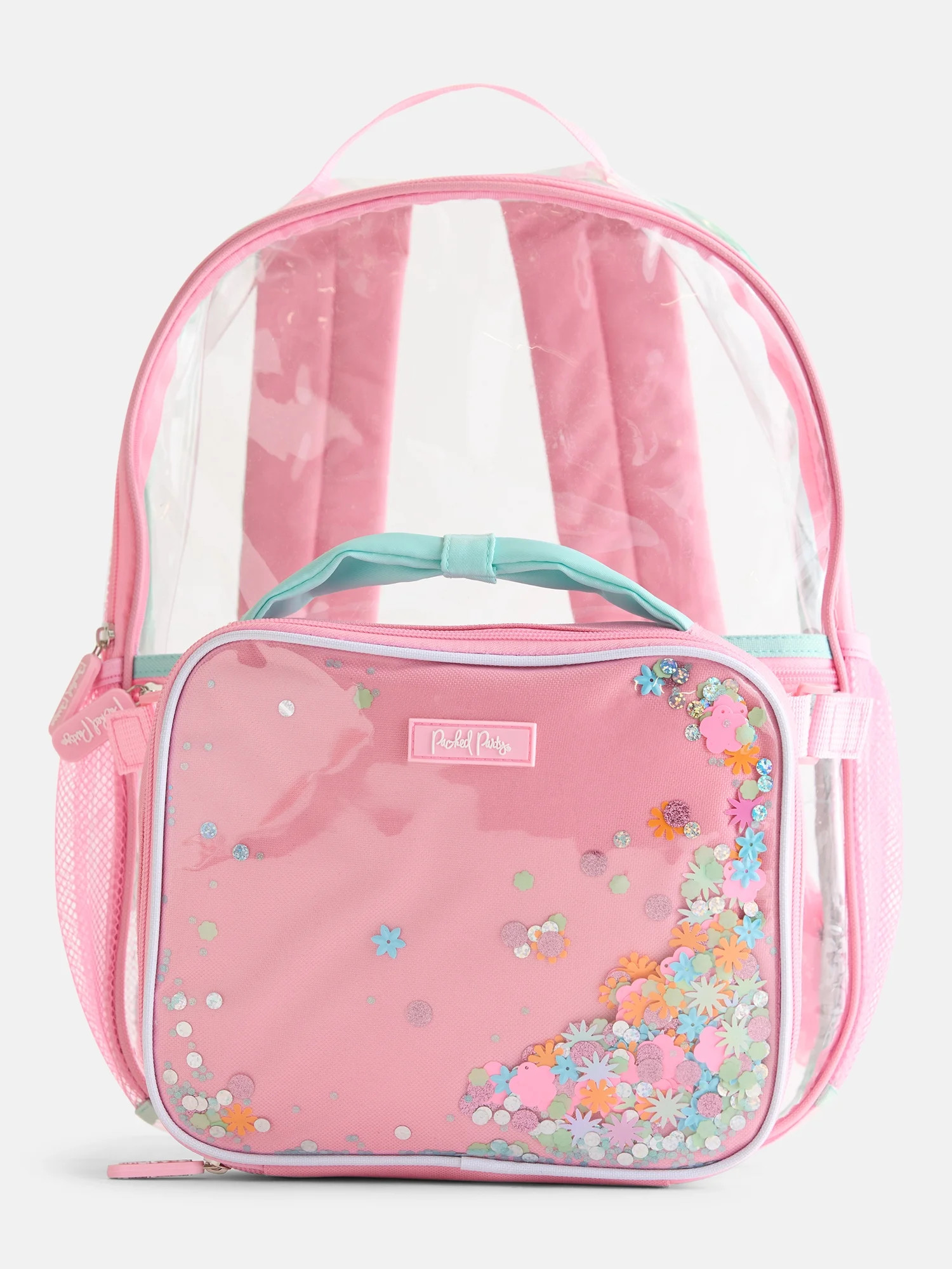 Packed Party Girls Confetti Clear Backpack and Lunch Box Set | Walmart (US)